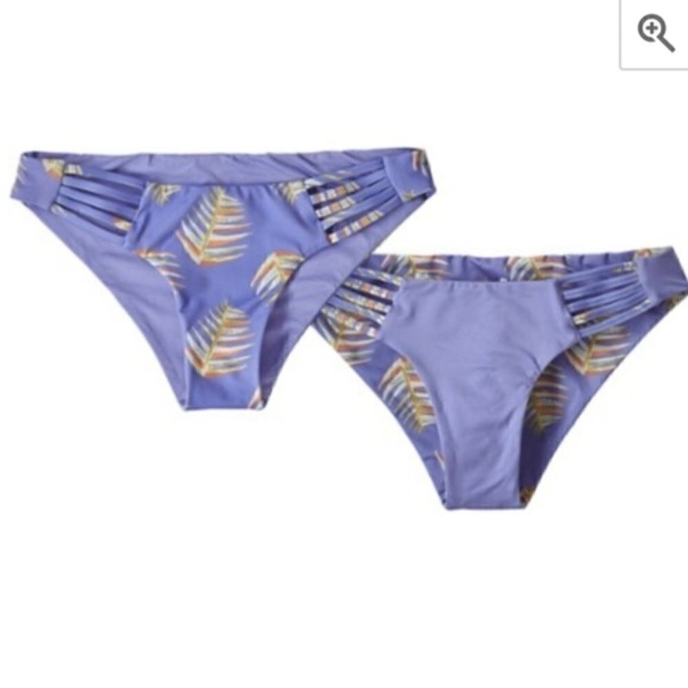 NWT Patagonia Seaglass Bay reversible swim bikini bottom Size L palms of spring